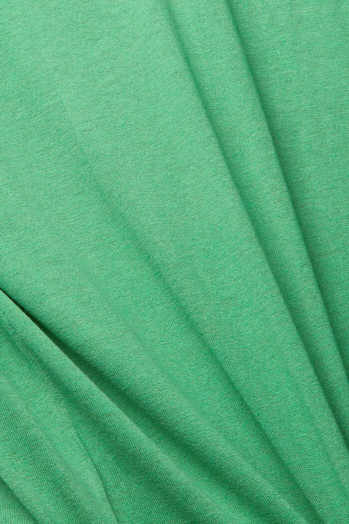Containing TENCEL™: long sleeve polo shirt, GREEN, detail image number 1