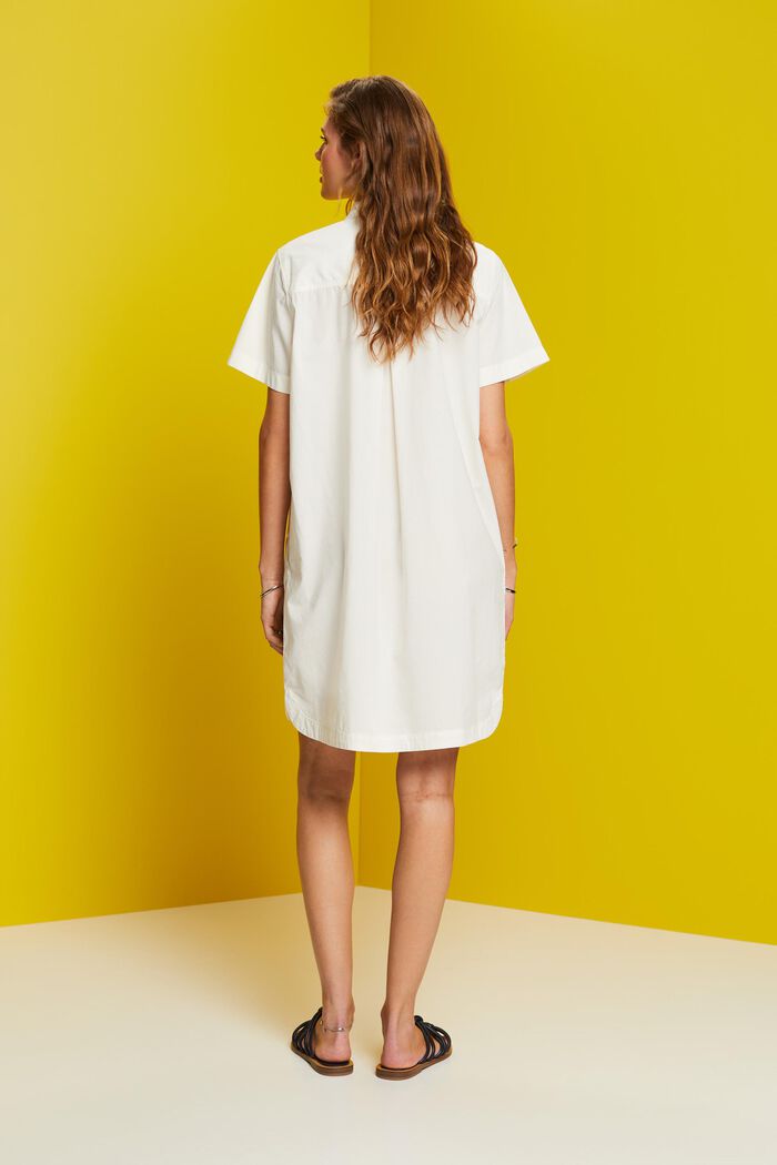 Mini shirt dress, 100% cotton, OFF WHITE, detail image number 3