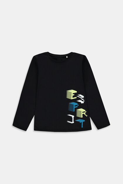 Long-sleeved top with graphic 3D logo print