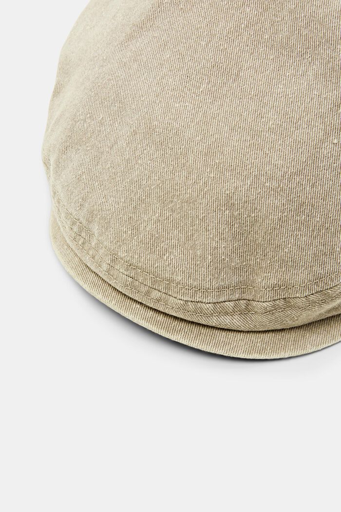 Cotton canvas flat cap, TAUPE, detail image number 1