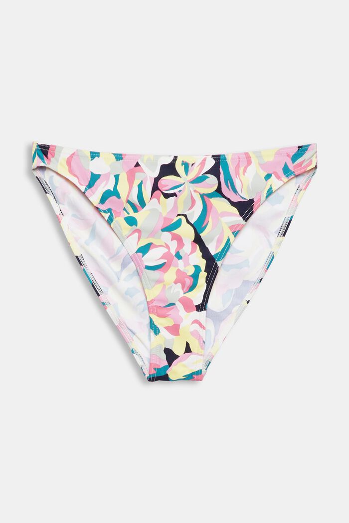 Carilo beach bikini bottoms with floral print, NAVY, detail image number 4