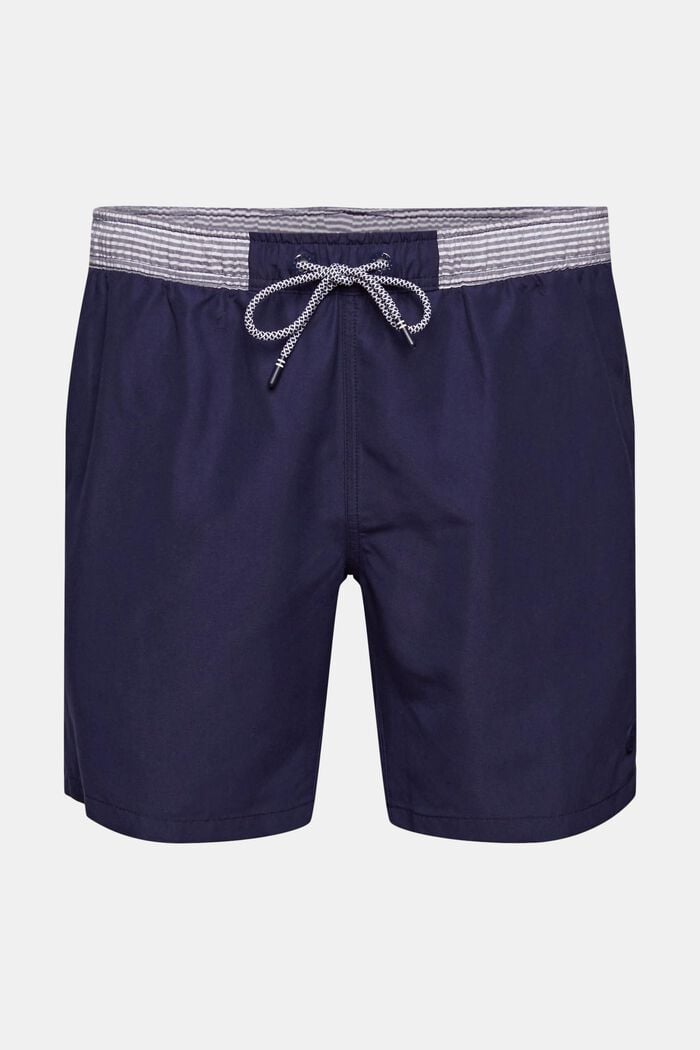 Swim shorts with a striped waistband