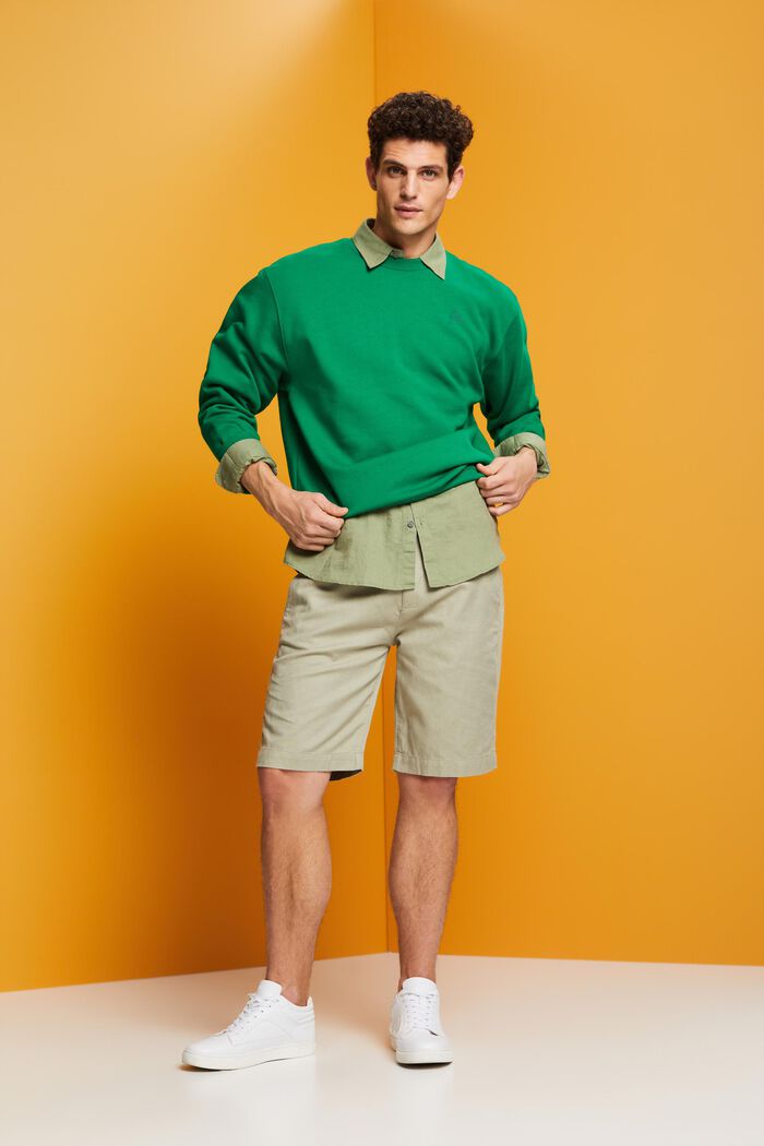 Chino-style shorts, LIGHT GREEN, detail image number 1