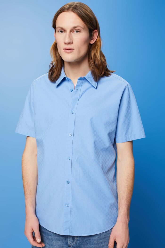 Textured slim fit shirt, LIGHT BLUE, detail image number 0