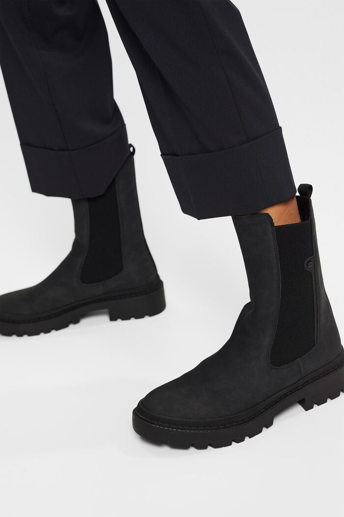 Chelsea boots with a high shaft, BLACK, detail image number 1