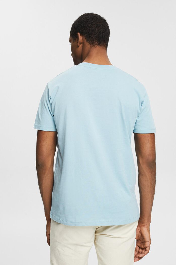 Jersey T-shirt with a logo print, LIGHT TURQUOISE, detail image number 3