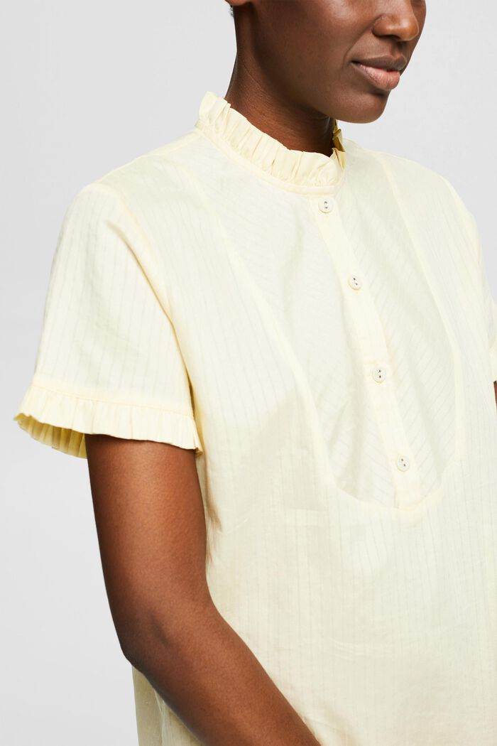 Nightshirt with frill details, PASTEL YELLOW, detail image number 3