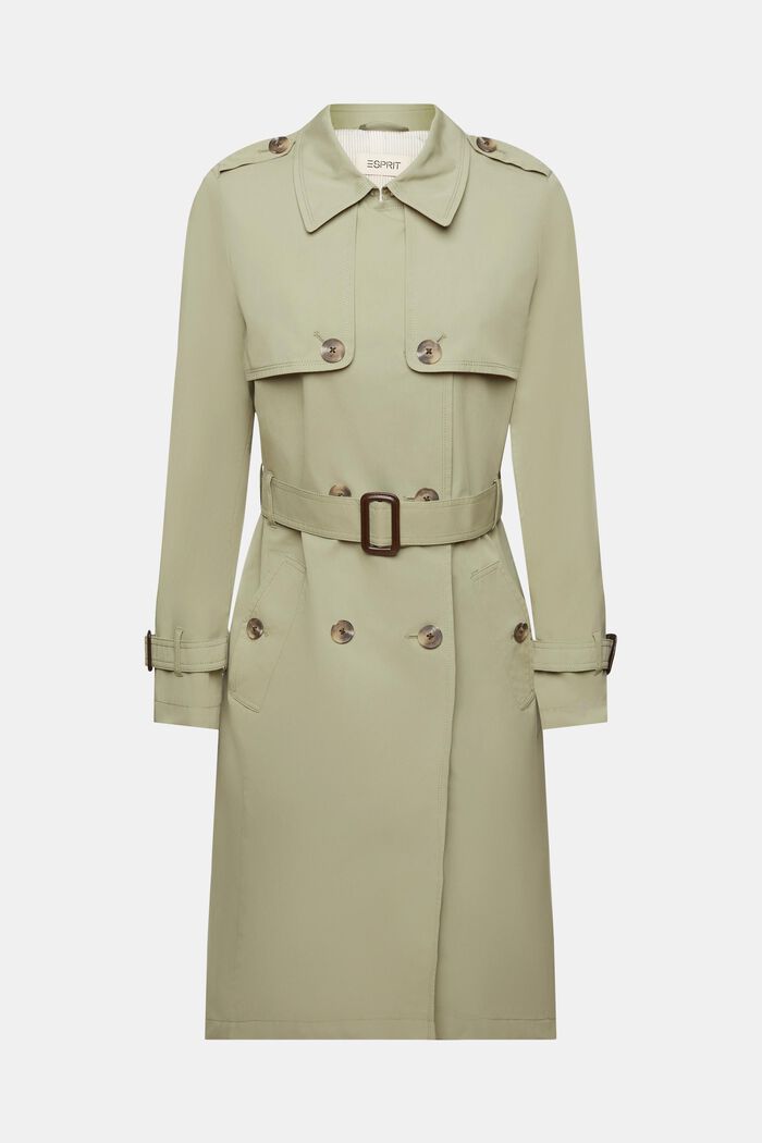 Double-breasted trench coat with belt, LIGHT KHAKI, detail image number 5
