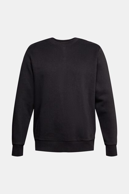 Recycled: plain-coloured sweatshirt, BLACK, overview