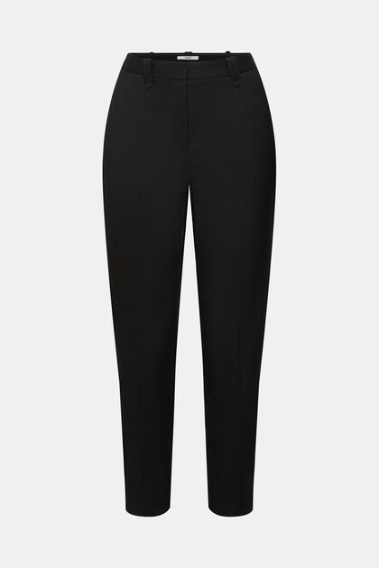 Mid-rise tapered leg trousers