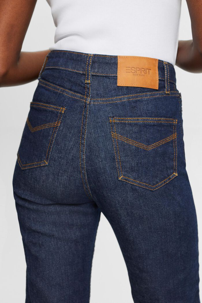 High-Rise Premium Selvedge Straight Jeans, BLUE RINSE, detail image number 5
