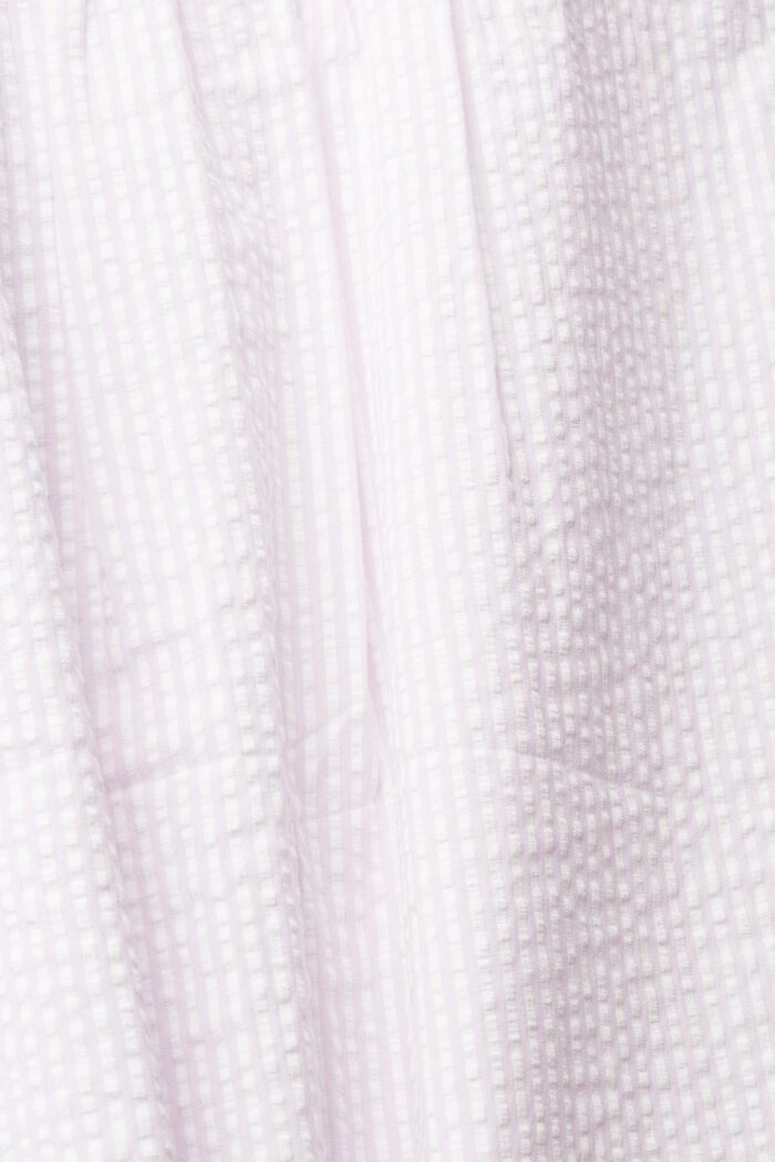 Short sleeve blouse with vertical stripes, LILAC, detail image number 4