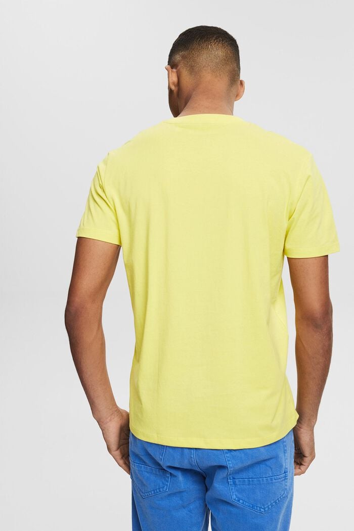 Jersey T-shirt with a small printed motif, YELLOW, detail image number 3