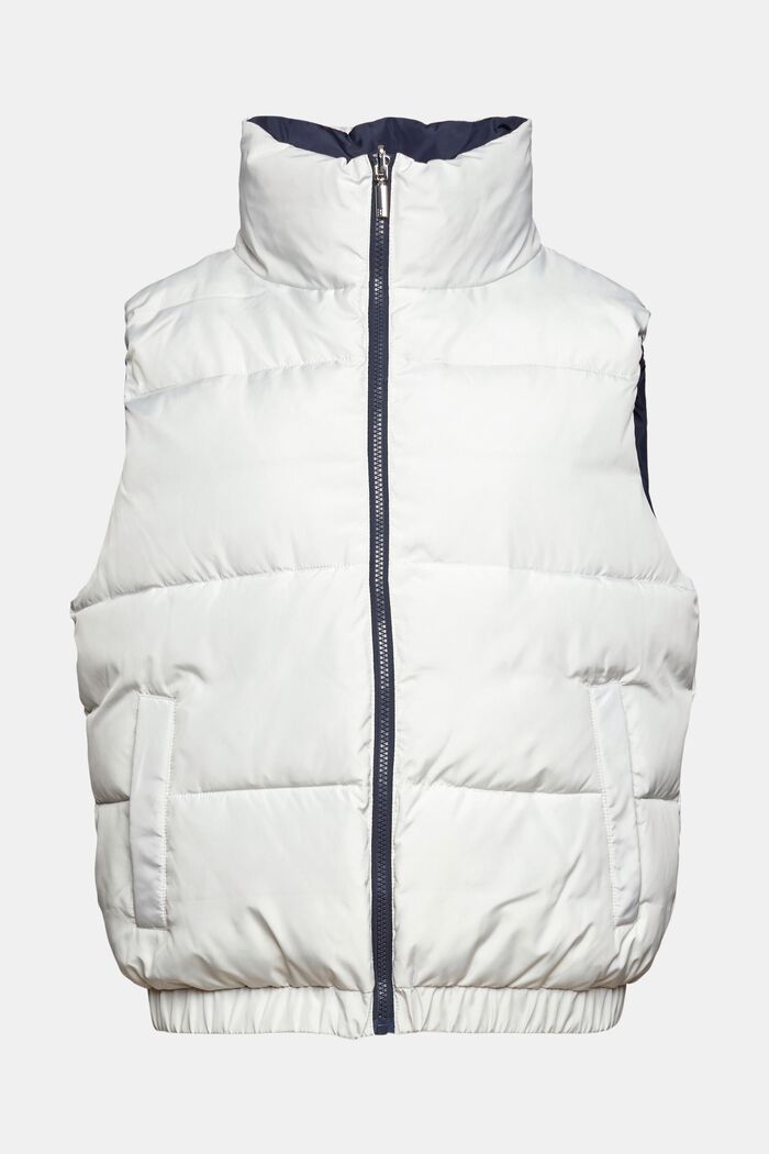 Made of recycled material: reversible, quilted gilet