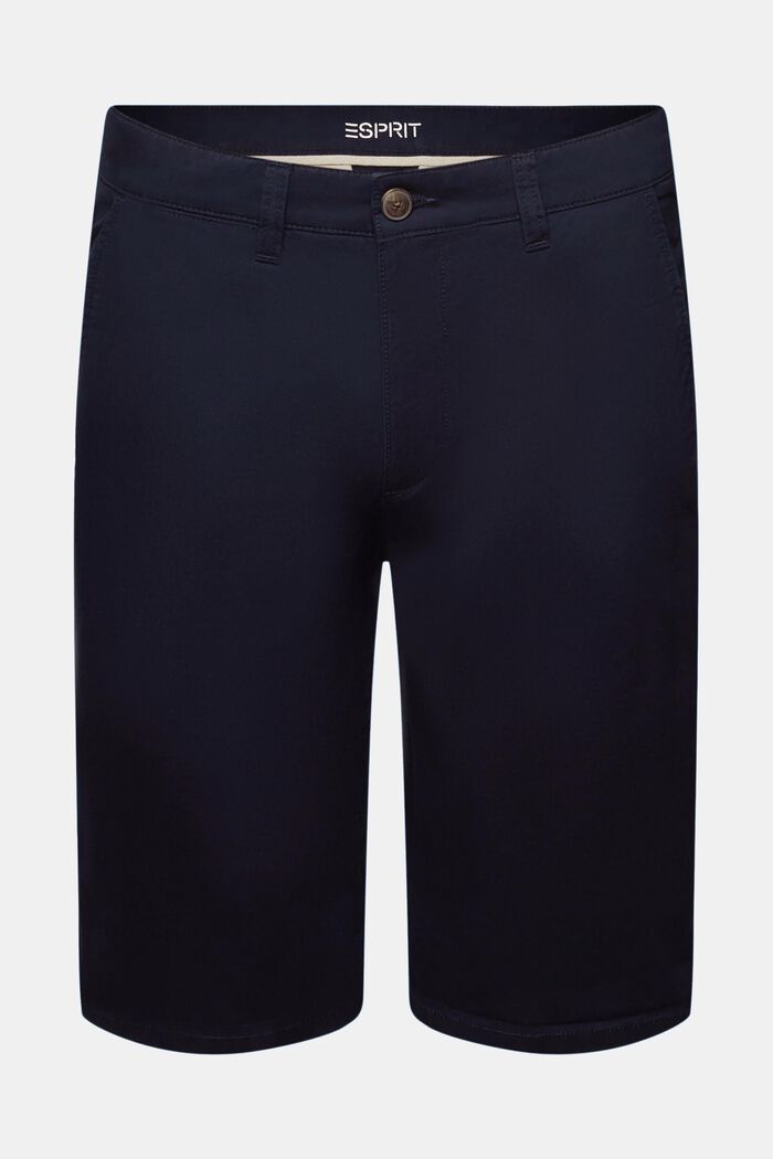 Sustainable cotton chino style shorts, NAVY, detail image number 7