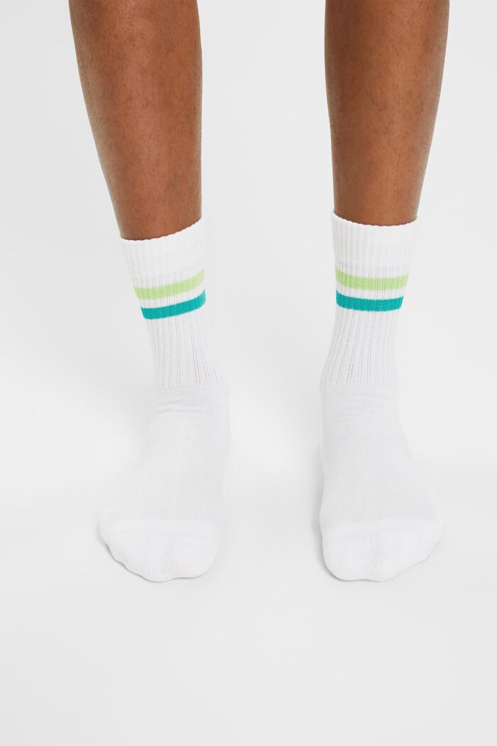 2-pack of athletic socks, organic cotton, NEW WHITE, detail image number 2