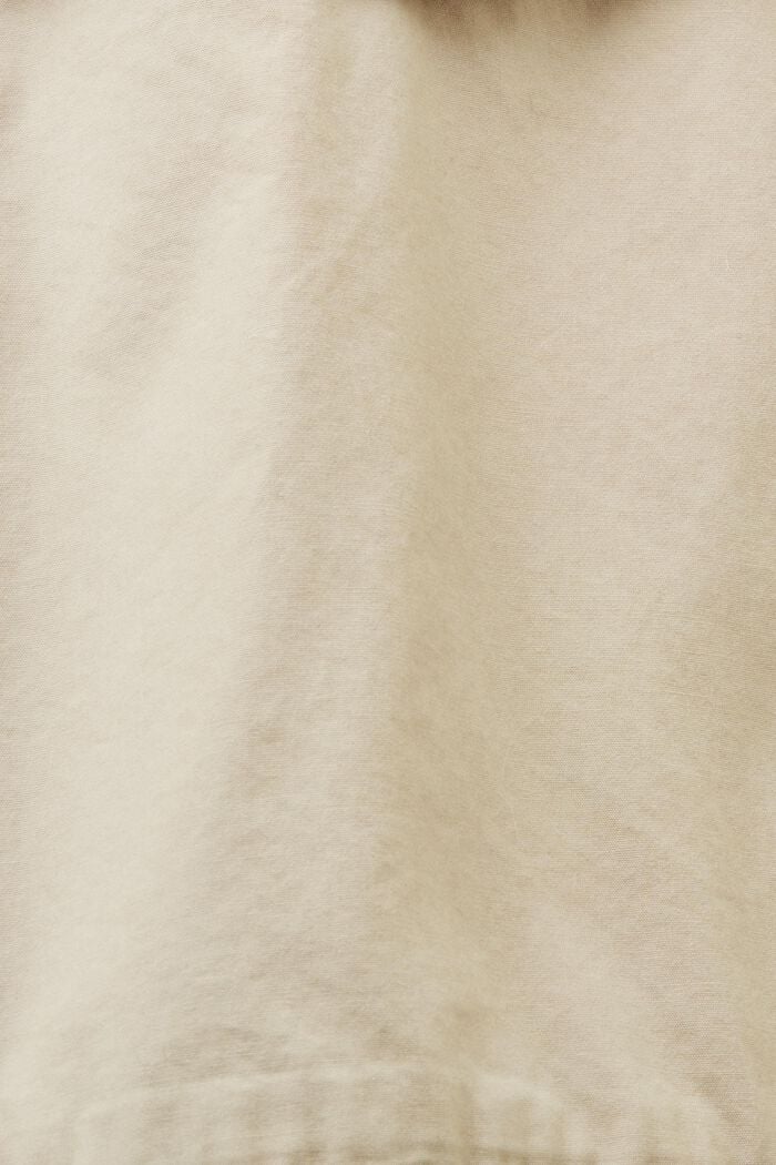 Cropped Tie-Front Cotton-Canvas Jacket, SAND, detail image number 4
