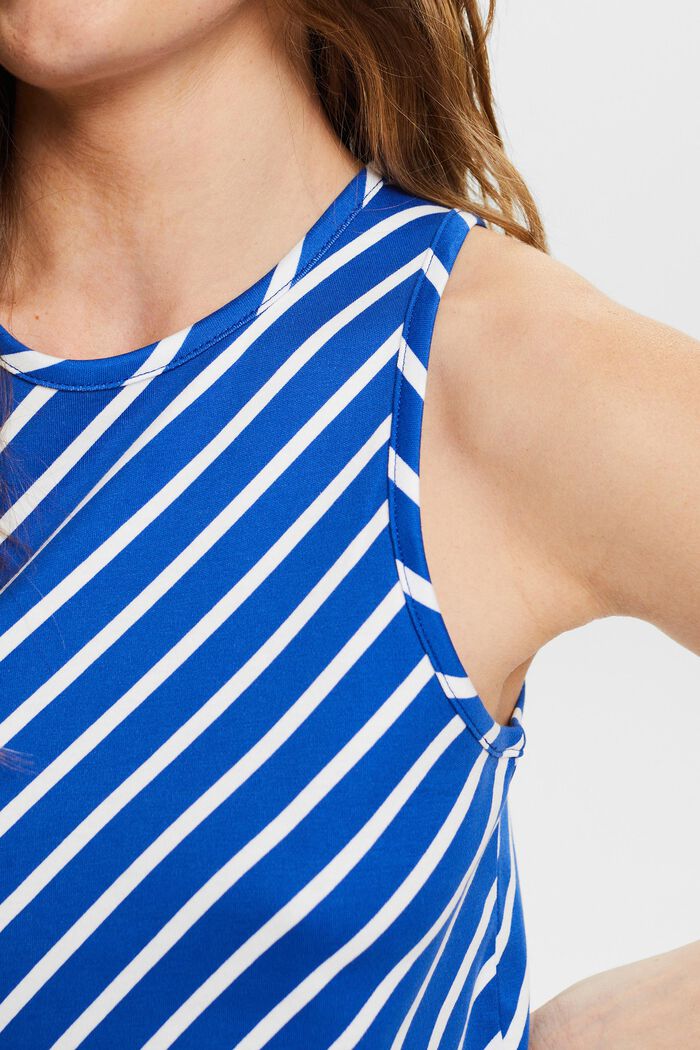 Sleeveless Striped Maxi Dress, BRIGHT BLUE, detail image number 3