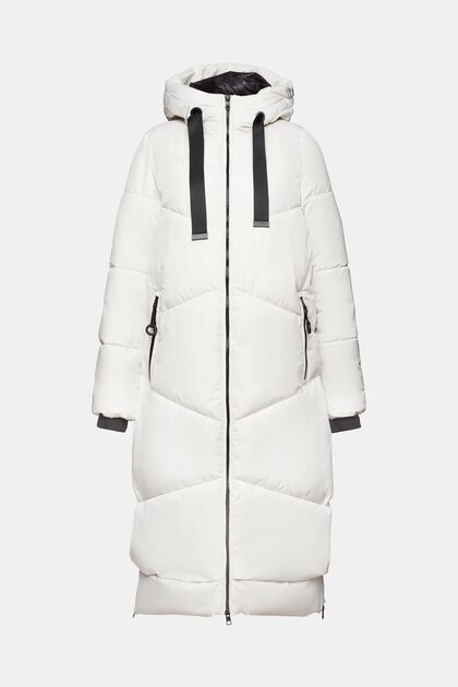 Recycled: hooded puffer coat