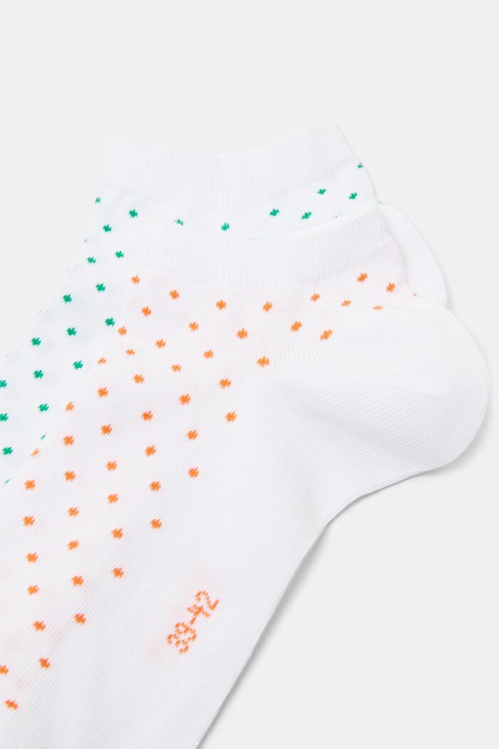 2-Pack Dotted Sneaker Socks, WHITE, detail image number 2