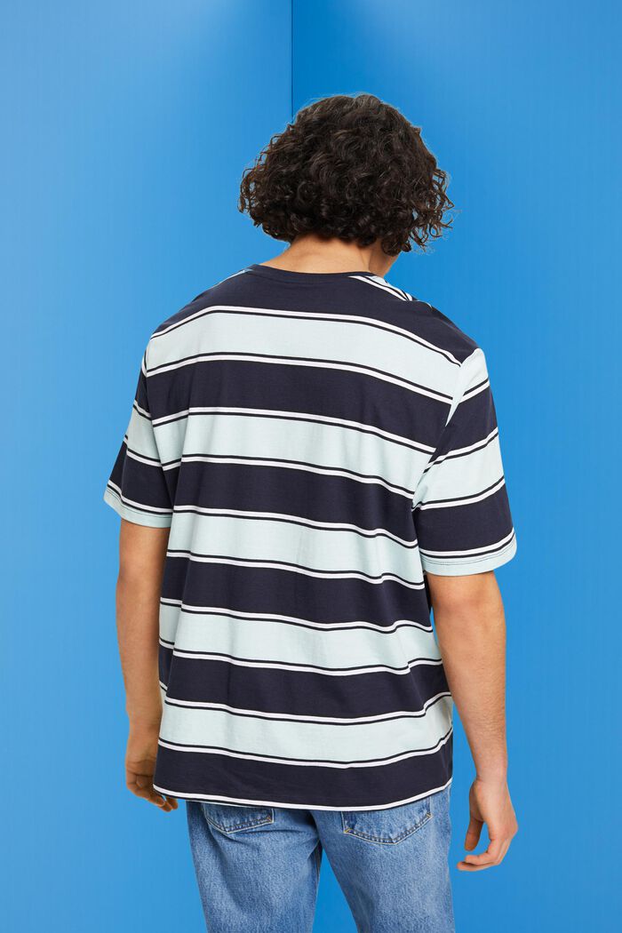 Striped sustainable cotton T-shirt, NAVY, detail image number 3