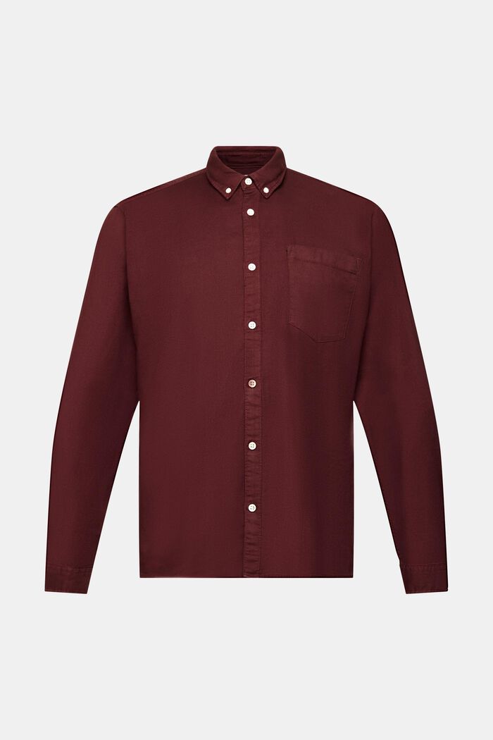 Button down cotton shirt, BORDEAUX RED, detail image number 6