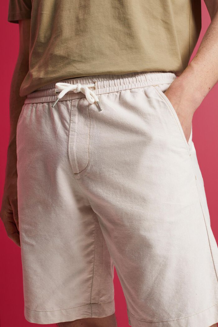 Pull-on twill shorts, 100% cotton, SAND, detail image number 2