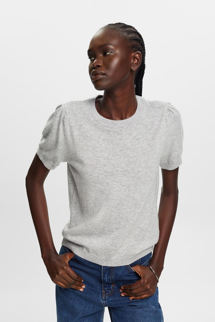ESPRIT - With cashmere: short sleeve jumper at our online shop