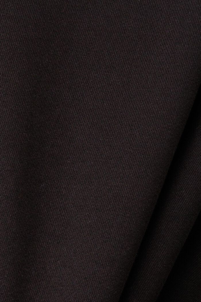 Cropped hoodie with dolphin logo, BLACK, detail image number 4