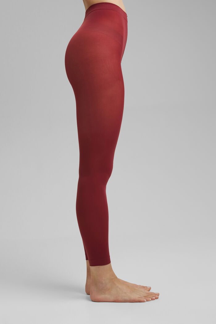 Semi-opaque leggings, 50 DEN, SHADOW RED, detail image number 0