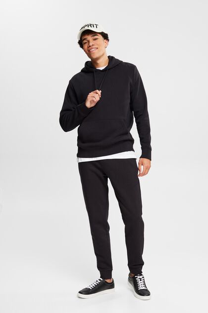 Made of recycled material: sweatshirt tracksuit bottoms with drawstring ties