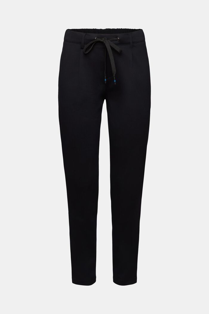 Stretch trousers with an elasticated waistband, BLACK, detail image number 7