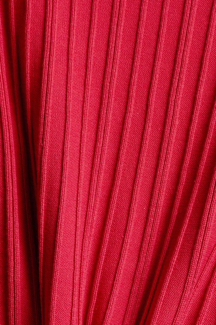 T-shirt with ribbed texture, RED, detail image number 1