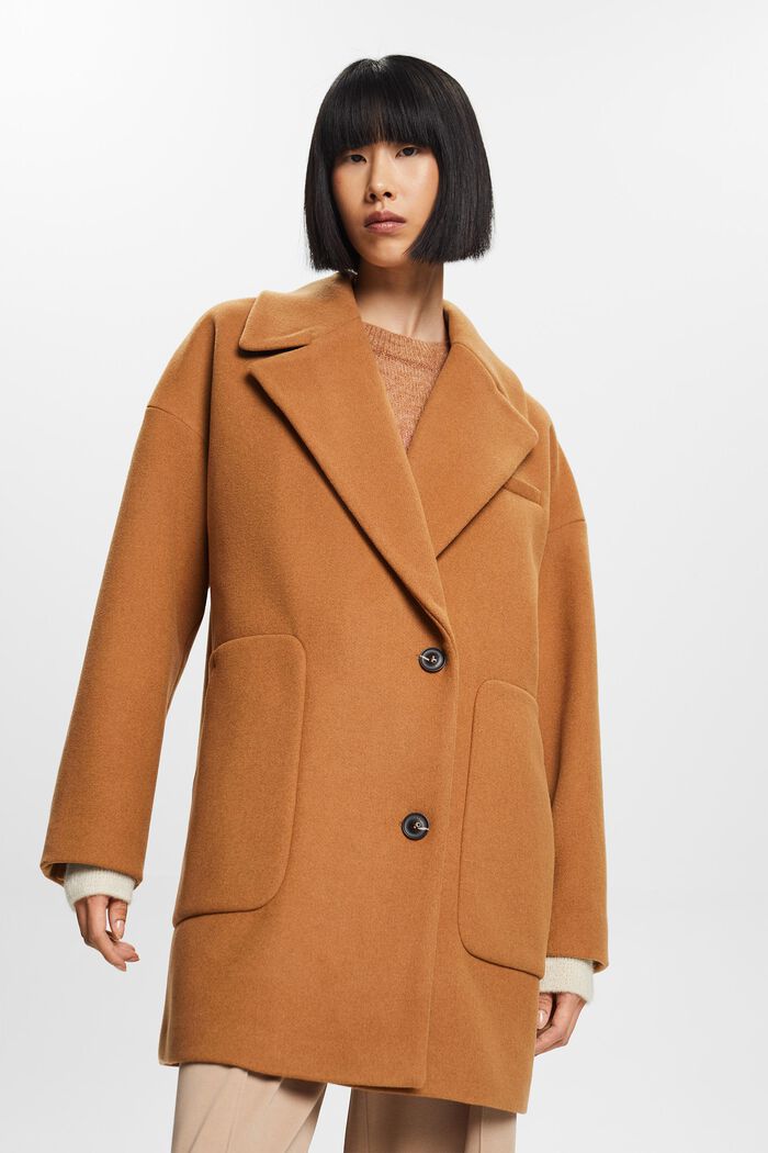 ESPRIT - Recycelt: blended wool coat at our online shop