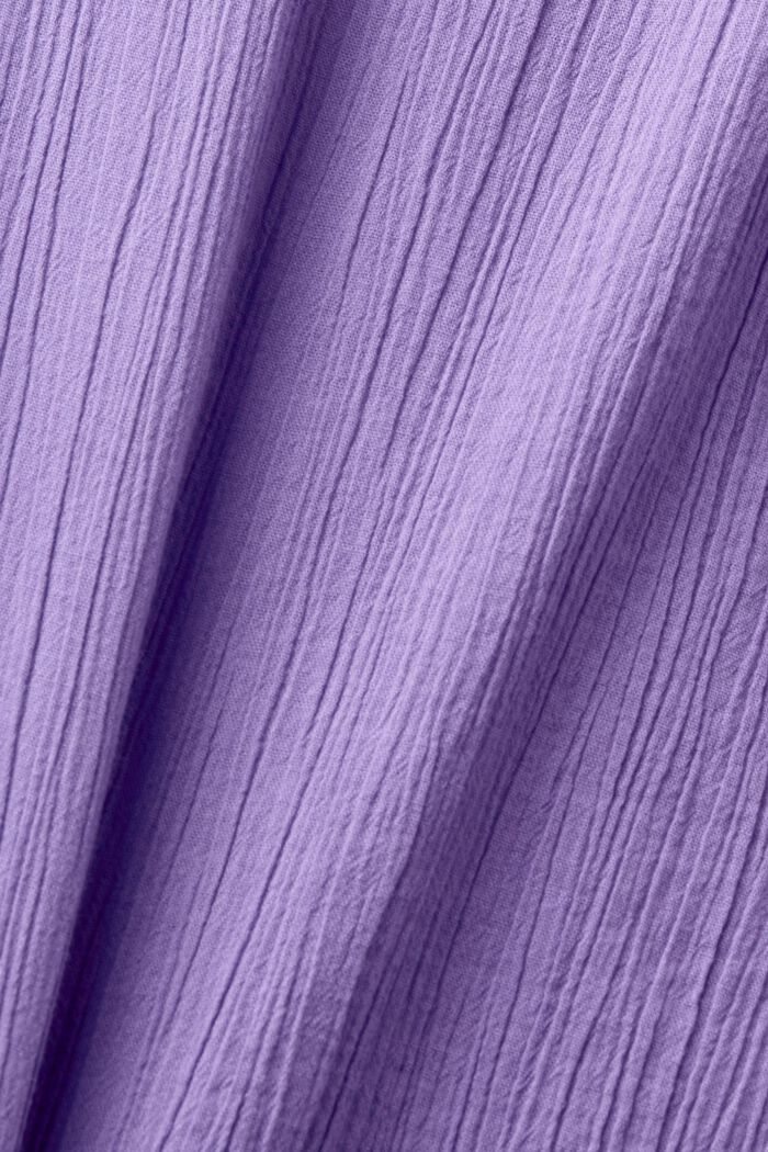 Cotton blouse with flounced sleeves, PURPLE, detail image number 4