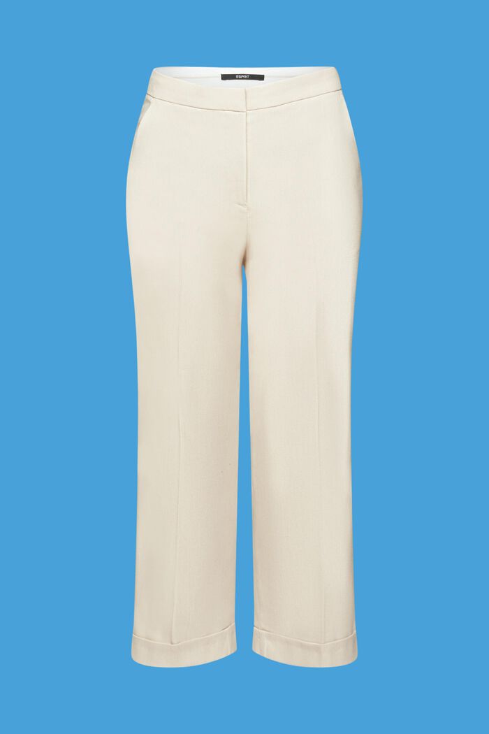 Cropped high-rise business trousers, LIGHT BEIGE, detail image number 6