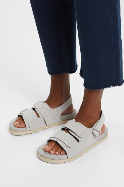 Suede leather sandals