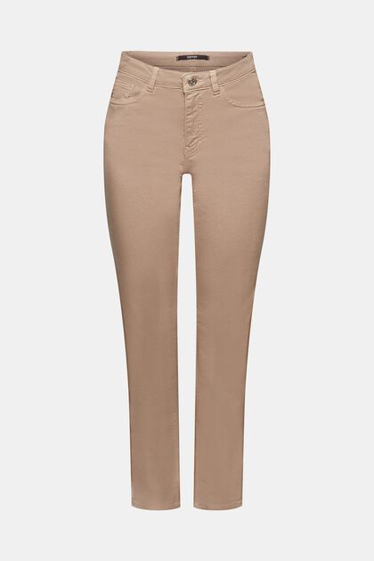Mid-rise slim fit jeans, TAUPE, overview