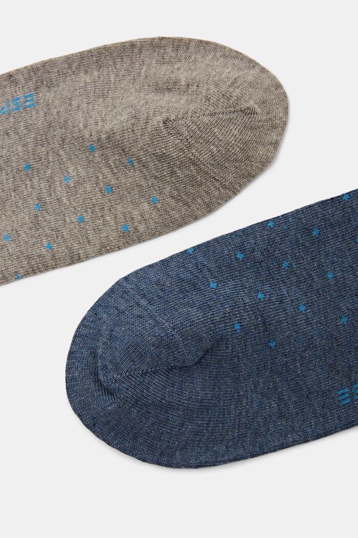 2-Pack Polka Dot Chunky Knit Socks, NEW GREY/BLUE, detail image number 2