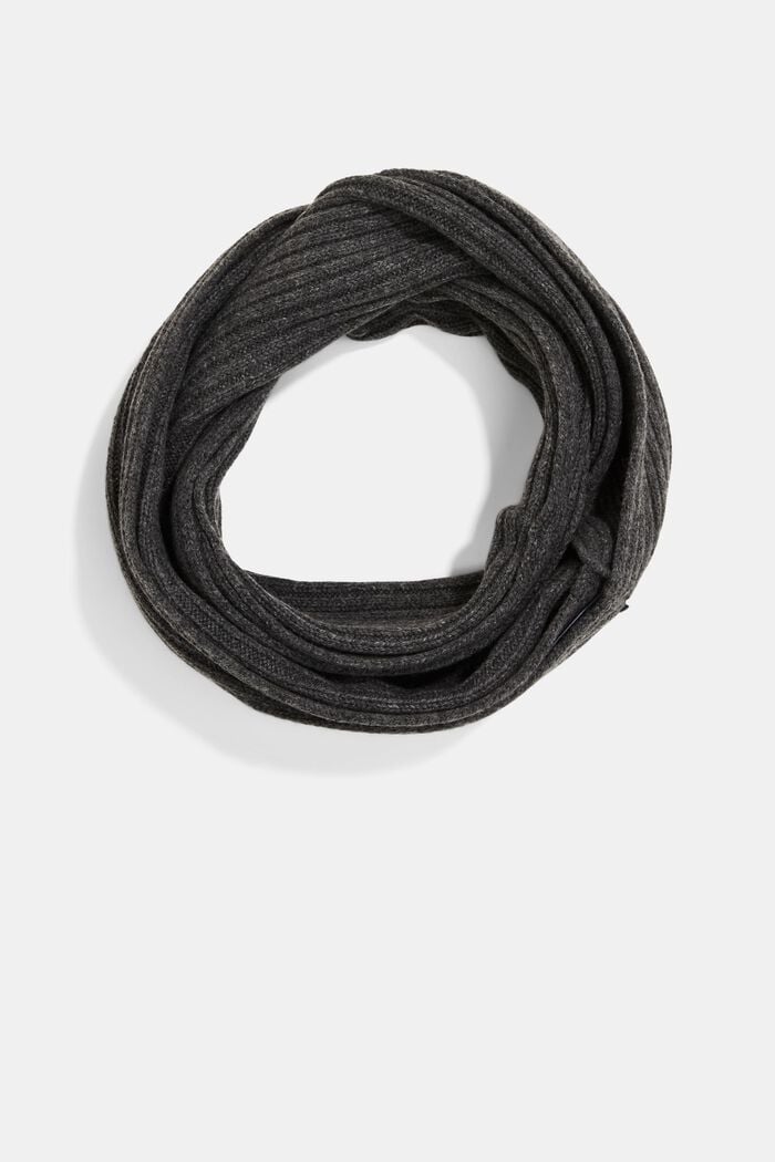 Rib knit snood scarf