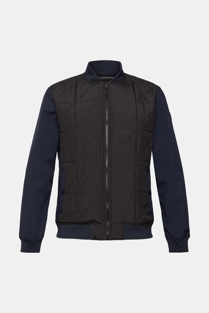 Softshell bomber jacket, NAVY, overview