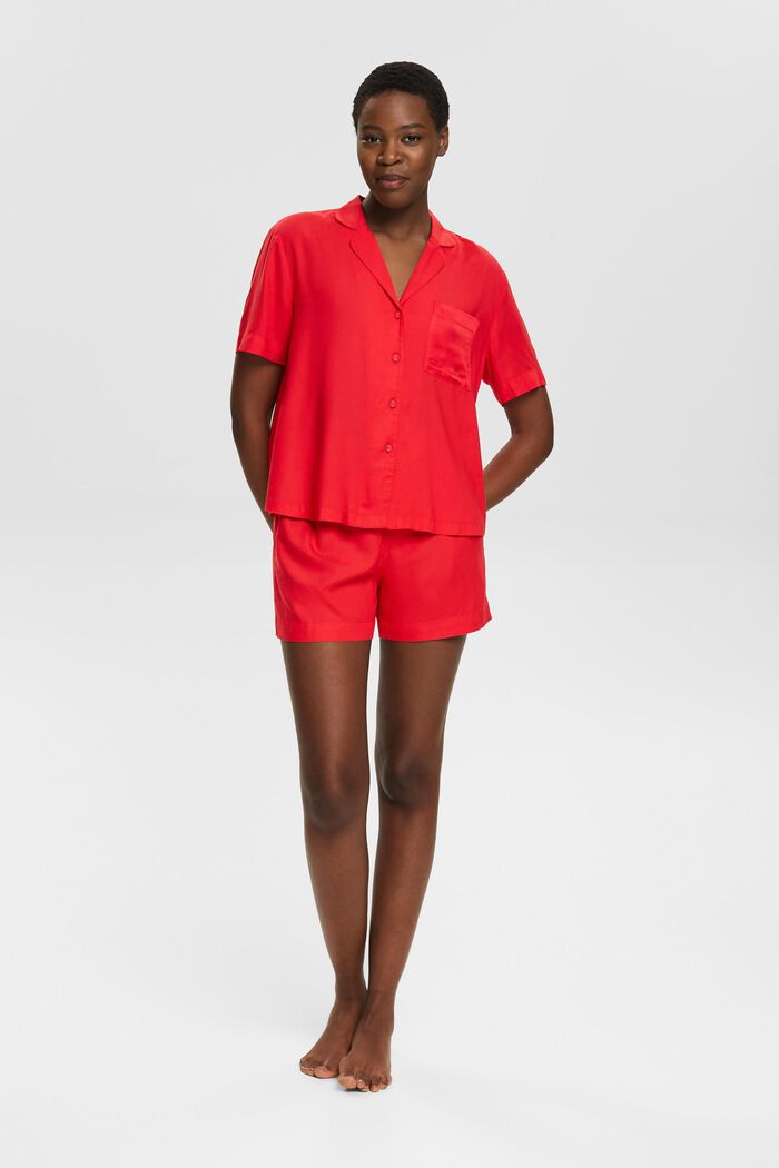 Short pyjama set, RED, detail image number 1