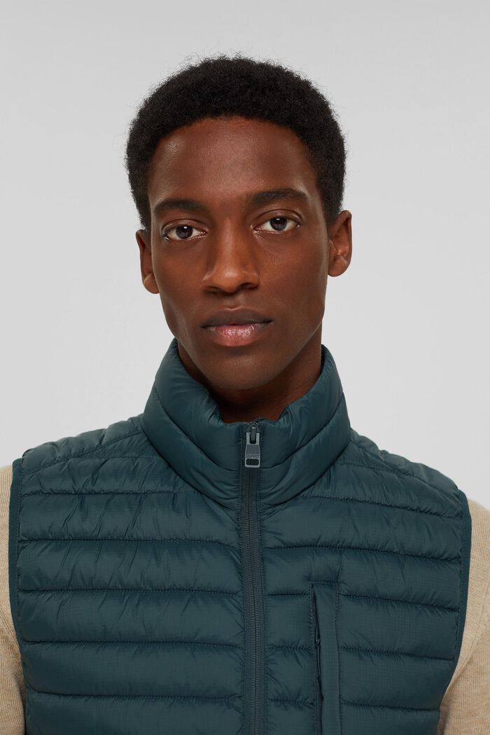 Recycled: Quilted body warmer with 3M™ Thinsulate™, TEAL BLUE, detail image number 5