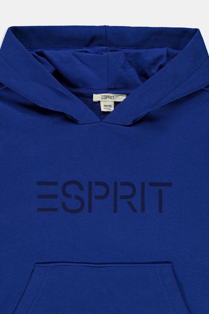 Logo hoodie in 100% cotton, BRIGHT BLUE, detail image number 2
