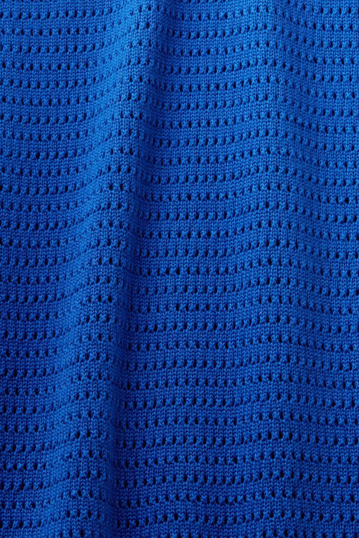 Sleeveless Pointelle Midi Dress, BRIGHT BLUE, detail image number 5