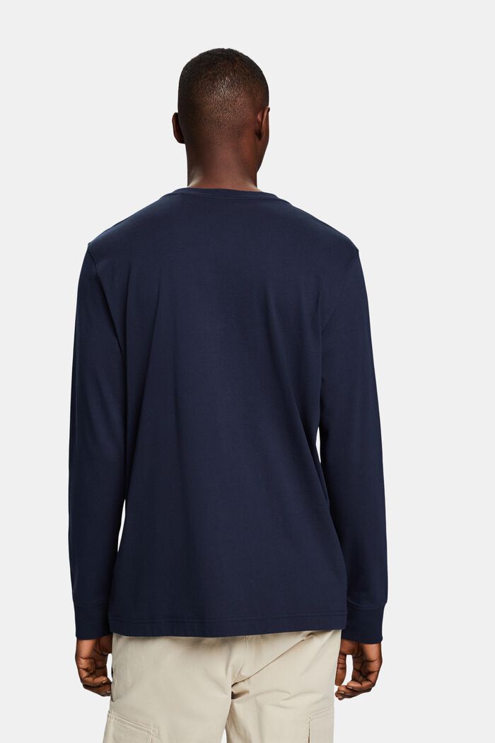Jersey Henley Top, NAVY, detail image number 2