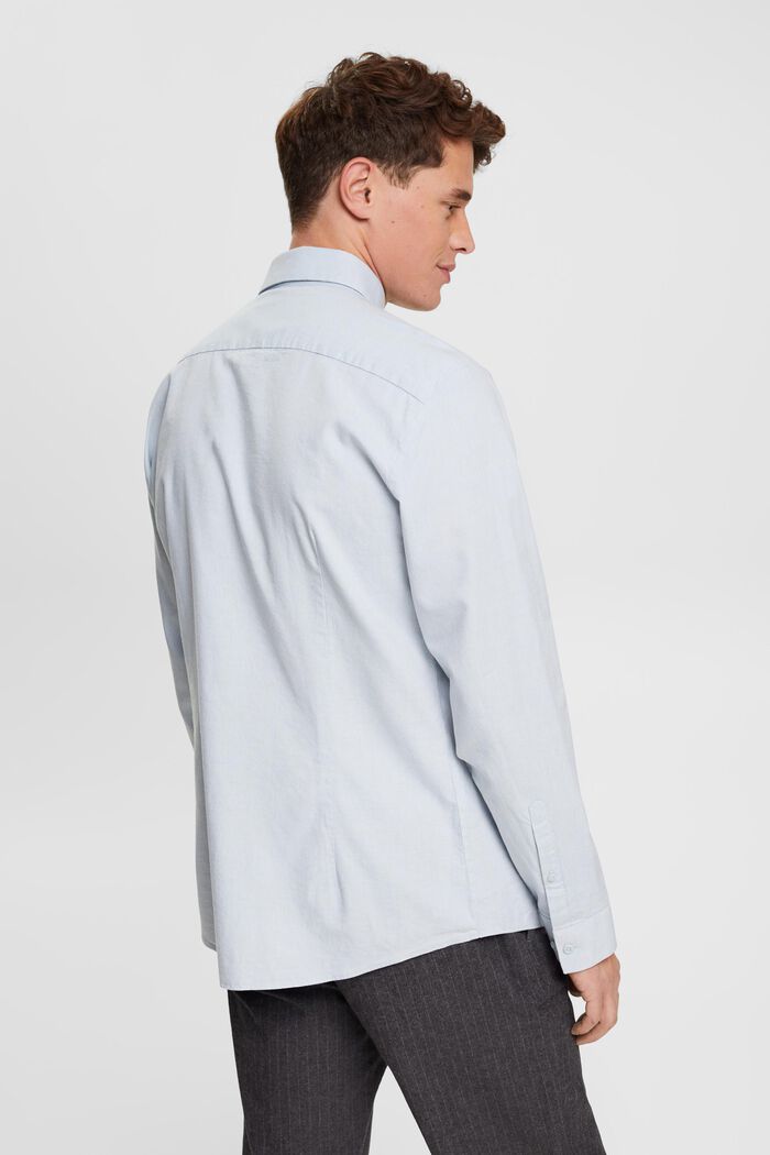 Slim fit button-down shirt, GREY BLUE, detail image number 3