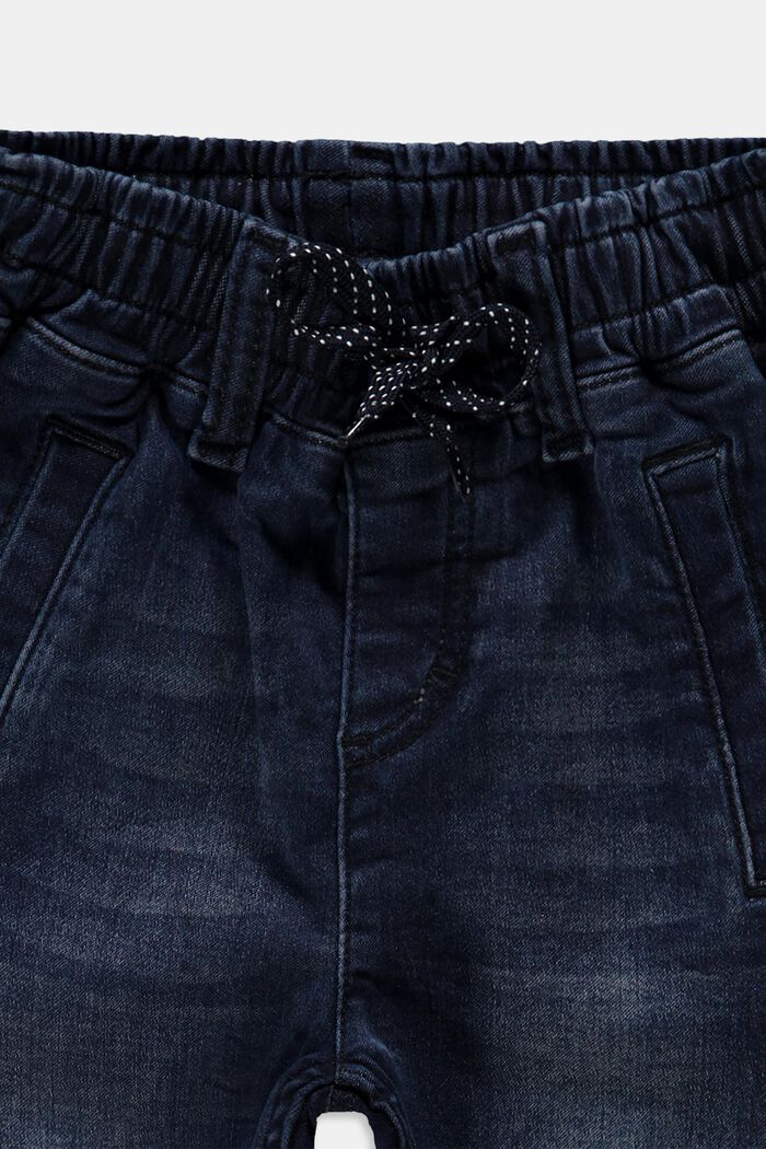 Jeans with elasticated waistband, BLUE DARK WASHED, detail image number 2