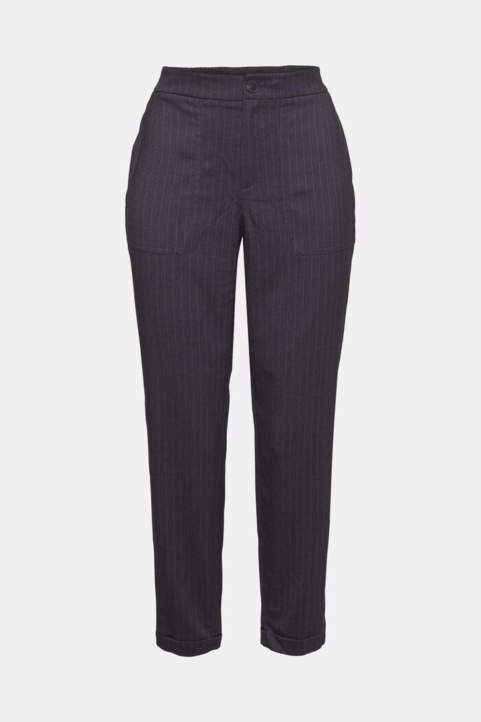pinstripe trousers, NAVY, detail image number 6