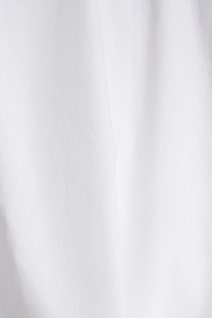 Shirt blouse in 100% cotton, WHITE, detail image number 4